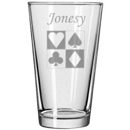 Poker Pint Glass